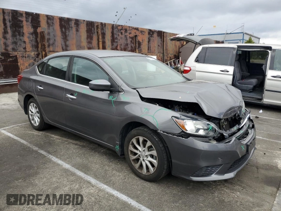 2019 Nissan Sentra S with VIN 3N1AB7AP7KY233842, listed as a Copart auction lot 50084135 with 77,600 mi miles and Salvage Title. Bid and sale history available at carsss.com. Image 4.