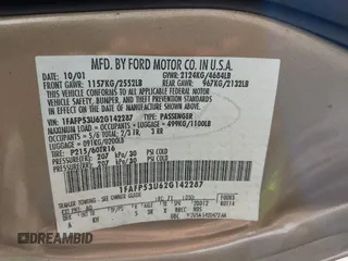 2002 Ford Taurus SE Standard with VIN 1FAFP53U62G142287, listed as a IAAI auction lot 42653173 with 58,388 mi miles and . Bid and sale history available at DreamBid. Image 9.