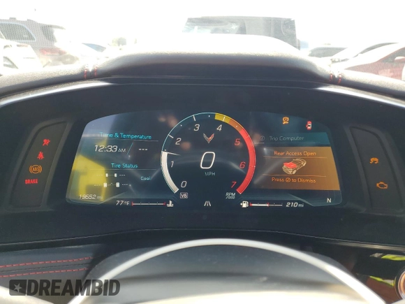 2024 Chevrolet Corvette 2LT with VIN 1G1YB2D48R5108980, listed as a Copart auction lot 62026825 with 19,552 mi miles and Salvage title. Bid and sale history available at DreamBid. Image 9.