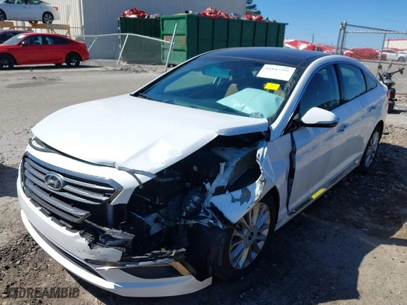 2015 Hyundai Sonata 2.4L Sport with VIN 5NPE34AF6FH227230, listed as a IAAI auction lot 41843379 with 186,332 mi miles. Bid and sale history available at carsss.com. Image 6.