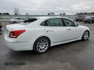 2013 Hyundai Equus Signature with VIN KMHGH4JH0DU065931, listed as a Copart auction lot 82661774 with 129,843 mi miles and Salvage title. Bid and sale history available at DreamBid. Image 3.