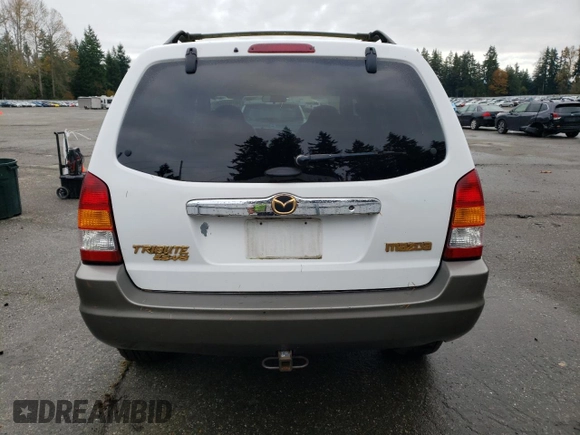 2001 Mazda Tribute LX with VIN 4F2CU08101KM11452, listed as a Copart auction lot 76796064 with 175,584 mi miles and Salvage Title. Bid and sale history available at DreamBid. Image 6.