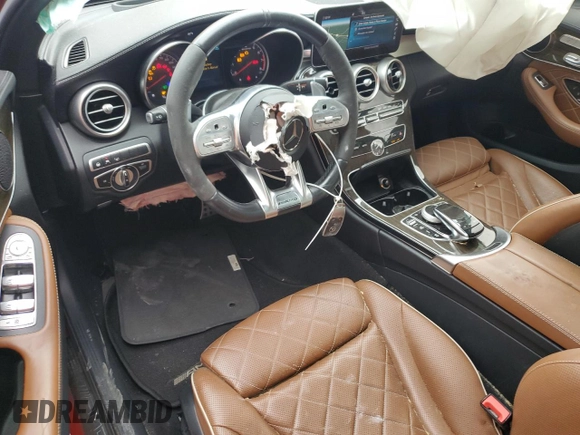 2019 Mercedes-Benz C 43 AMG with VIN 55SWF6EB4KU314307, listed as a Copart auction lot 73287564 with Not provided miles and Salvage title. Bid and sale history available at DreamBid. Image 8.