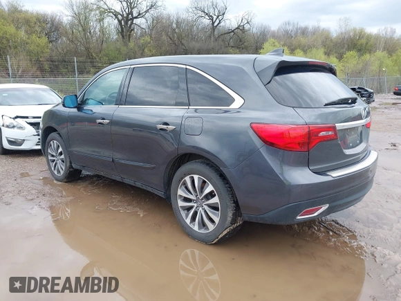 2014 Acura MDX Tech Pkg with VIN 5FRYD4H48EB007470, listed as a IAAI auction lot 42123432 with 186,942 mi miles. Bid and sale history available at carsss.com. Image 3.