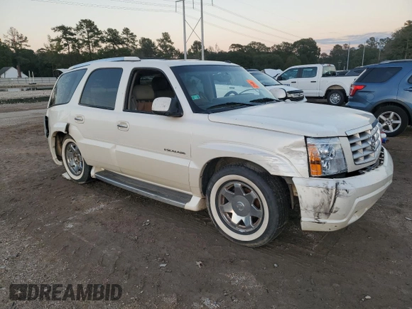 2003 Cadillac Escalade z VIN 1GYEC63T63R139405, wystawiony jako Copart lot #88884095 z przebiegiem Nie podano mil oraz Szkoda całkowita • Salvage title. Historia ofert i sprzedaży dostępna na DreamBid. Obrazek 4.