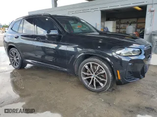 2022 BMW X3 sDrive30i with VIN 5UX43DP09N9L19260, listed as a Copart auction lot 52970235 with 31,626 mi miles and Salvage Title. Bid and sale history available at carsss.com. Image 4.
