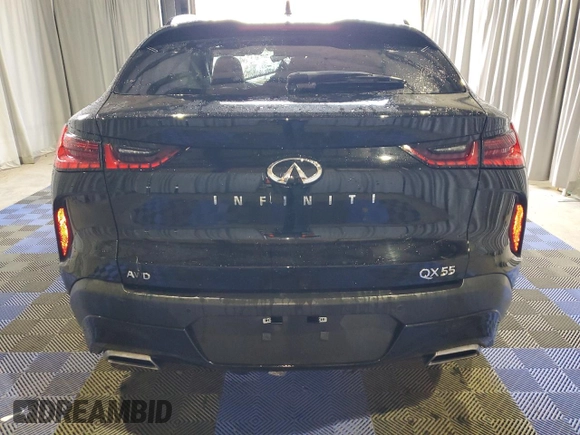 2024 Infiniti QX55 Luxe with VIN 3PCAJ5JR0RF106460, listed as a Copart auction lot 79958784 with 19,038 mi miles and Non Repairable. Bid and sale history available at DreamBid. Image 6.