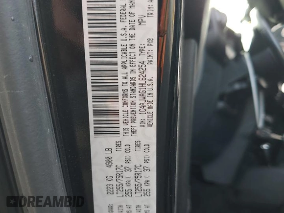 2017 Jeep Wrangler Willys Wheeler with VIN 1C4AJWAG1HL624254, listed as a Copart auction lot 42678975 with 51,936 mi miles and Salvage Title. Bid and sale history available at DreamBid. Image 13.