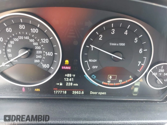 2012 BMW 3 Series 328i with VIN WBA3A5C59CF452834, listed as a IAAI auction lot 42313497 with 177,718 mi miles and . Bid and sale history available at DreamBid. Image 7.