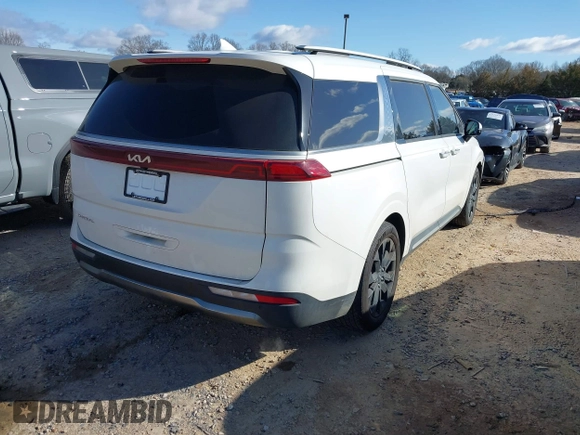 2023 Kia Carnival SX with VIN KNDNE5H35P6253793, listed as a IAAI auction lot 41684844 with 34,874 mi miles. Bid and sale history available at carsss.com. Image 4.