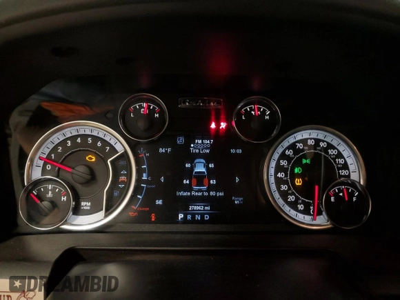 2018 Ram 2500 Big Horn with VIN 3C6UR5DJ6JG183111, listed as a Copart auction lot 56595505 with 278,962 mi miles and Clean title. Bid and sale history available at DreamBid. Image 9.