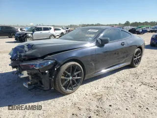 2024 BMW 8 Series M850i xDrive with VIN WBABC4C07RCP91011, listed as a Copart auction lot 48820935 with 3,336 mi miles and Salvage Title. Bid and sale history available at carsss.com. Image 1.