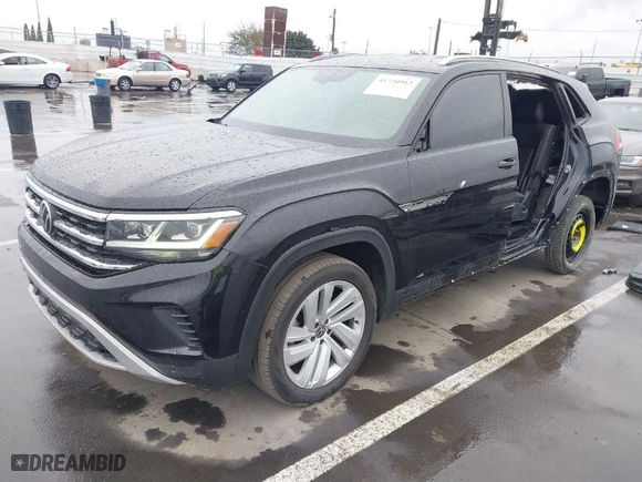 2022 Volkswagen Atlas Cross Sport 3.6L V6 SE w/Technology with VIN 1V2WE2CA3NC203707, listed as a IAAI auction lot 41720912 with 50,572 mi miles. Bid and sale history available at carsss.com. Image 2.