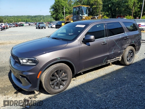 2021 Dodge Durango Pursuit with VIN 1C4SDJFT1MC763590, listed as a Copart auction lot 61224935 with 45,817 mi miles and Salvage title. Bid and sale history available at DreamBid. Image 1.