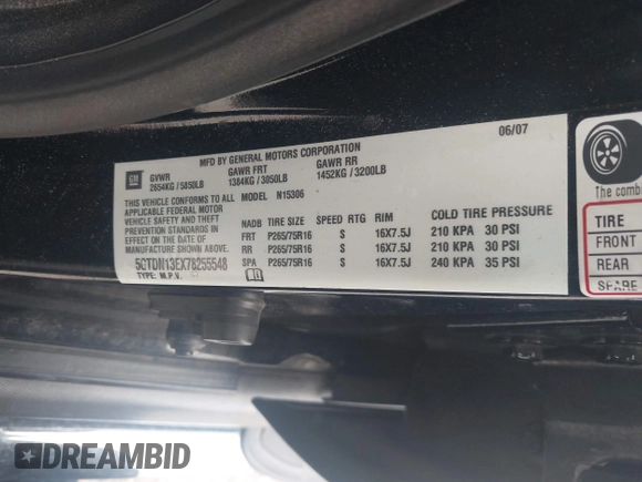 2007 Hummer H3 SUV z VIN 5GTDN13EX78255548, wystawiony jako IAAI lot #42205768 z przebiegiem 150 530 mil mil oraz . Historia ofert i sprzedaży dostępna na DreamBid. Obrazek 9.