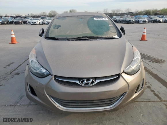 2013 Hyundai Elantra GLS PZEV with VIN 5NPDH4AE5DH351698, listed as a Copart auction lot 50455445 with 0 mi miles and Clean Title. Bid and sale history available at carsss.com. Image 5.