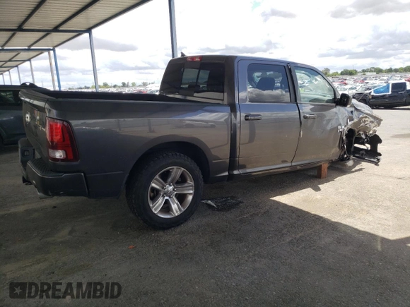 2017 Ram 1500 Sport with VIN 1C6RR6MT1HS637457, listed as a Copart auction lot 56231025 with 62,868 mi miles and Salvage title. Bid and sale history available at DreamBid. Image 3.