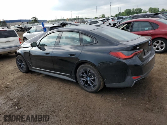 2023 BMW i4 eDrive35 with VIN WBY43AW07PFR07338, listed as a Copart auction lot 55706144 with 8,579 mi miles and Non Repairable. Bid and sale history available at carsss.com. Image 2.