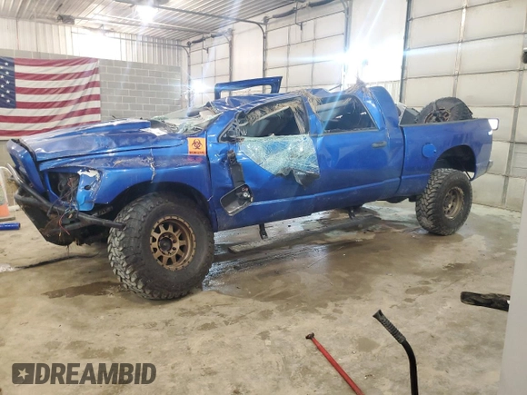 2007 Dodge Ram 2500 SLT with VIN 3D7KS29C87G711324, listed as a Copart auction lot 63970644 with 0 mi miles and Salvage Title. Bid and sale history available at carsss.com. Image 1.