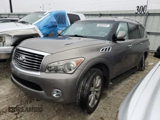 2013 Infiniti QX56 with VIN JN8AZ2NC7D9350448, listed as a Copart auction lot 44522315 with 0 mi miles and Salvage Title. Bid and sale history available at carsss.com. Image 1.