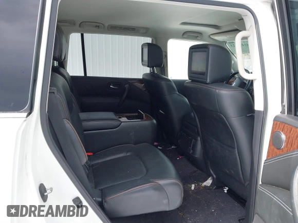 2019 Nissan Armada Platinum with VIN JN8AY2NE0K9758307, listed as a IAAI auction lot 41492623 with 82,373 mi miles. Bid and sale history available at carsss.com. Image 8.