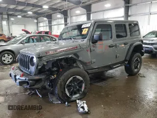 2019 Jeep Wrangler Unlimited Rubicon with VIN 1C4HJXFN9KW608711, listed as a Copart auction lot 48148115 with 75,988 mi miles and Salvage title. Bid and sale history available at DreamBid. Image 1.