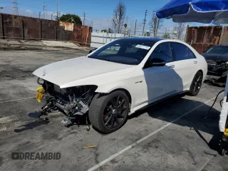 2019 Mercedes-Benz S 63 AMG z VIN WDDUG8JB2KA489435, wystawiony jako Copart lot #48577715 z przebiegiem 43 825 mil mil oraz Szkoda całkowita • Salvage title. Historia ofert i sprzedaży dostępna na DreamBid. Obrazek 1.