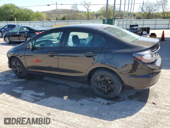 2013 Honda Civic LX with VIN 19XFB2F57DE069803, listed as a Copart auction lot 52199115 with 109,448 mi miles and Salvage Title. Bid and sale history available at DreamBid. Image 2.