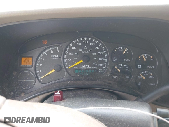 2000 GMC Sierra 1500 SLE z VIN 1GTEK19T3YZ297050, wystawiony jako IAAI lot #42407638 z przebiegiem 201 337 mil mil oraz . Historia ofert i sprzedaży dostępna na DreamBid. Obrazek 7.