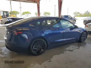 2025 Tesla Model 3 Long Range with VIN 5YJ3E1EBXSF941345, listed as a Copart auction lot 60229865 with 1,711 mi miles and Salvage title. Bid and sale history available at DreamBid. Image 3.