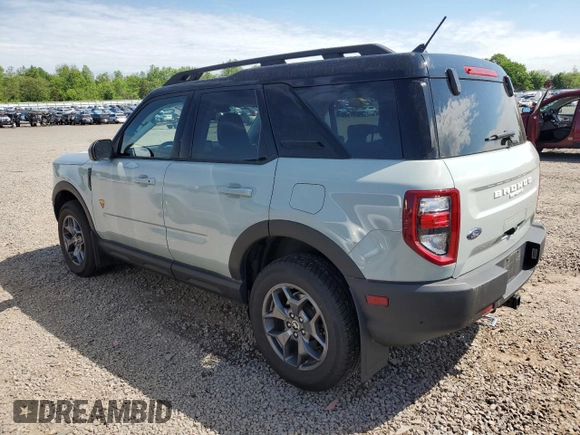2021 Ford Bronco Sport Badlands z VIN 3FMCR9D96MRA67851, wystawiony jako Copart lot #56252465 z przebiegiem 35 163 mil mil oraz Czysty tytuł • Clean title. Historia ofert i sprzedaży dostępna na DreamBid. Obrazek 2.