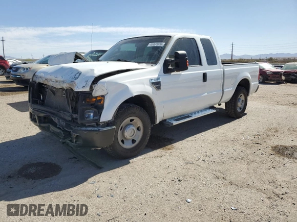 2008 Ford Super Duty F-250 SRW XL with VIN 1FTNX20568EE17694, listed as a Copart auction lot 45038695 with 32,272 mi miles and Salvage Title. Bid and sale history available at carsss.com. Image 1.