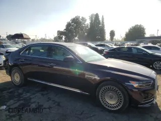 2021 Genesis G90 Premium with VIN KMTF34PA7MU090254, listed as a Copart auction lot 82356773 with 22,132 mi miles and . Bid and sale history available at carsss.com. Image 4.