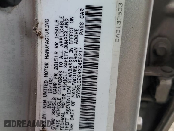 2003 Pontiac Vibe with VIN 5Y2SL62843Z456217, listed as a Copart auction lot 68135204 with 121,847 mi miles and Salvage Title. Bid and sale history available at carsss.com. Image 14.