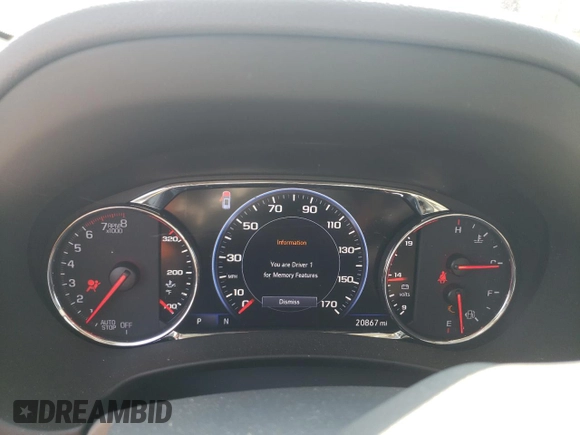 2024 GMC Terrain Denali with VIN 3GKALXEG7RL112700, listed as a Copart auction lot 61458575 with 20,867 mi miles and Salvage title. Bid and sale history available at DreamBid. Image 9.