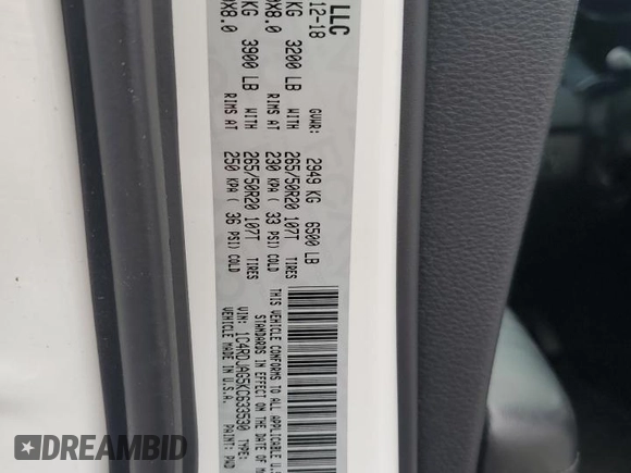 2019 Dodge Durango SXT Plus with VIN 1C4RDJAG5KC633530, listed as a Copart auction lot 60895005 with 64,074 mi miles and Salvage title. Bid and sale history available at DreamBid. Image 13.