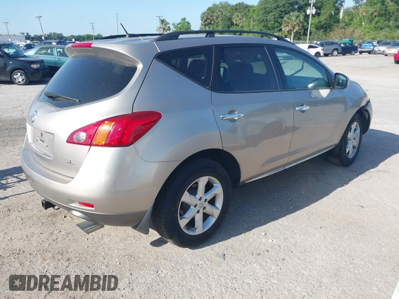 2009 Nissan Murano SL with VIN JN8AZ18U69W006374, listed as a IAAI auction lot 42021900 with 209,749 mi miles. Bid and sale history available at carsss.com. Image 4.