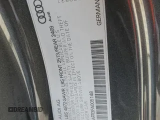 2015 Audi S5 Premium Plus with VIN WAUGGAFR3FA005148, listed as a Copart auction lot 52373864 with 139,866 mi miles and Salvage Title. Bid and sale history available at carsss.com. Image 12.