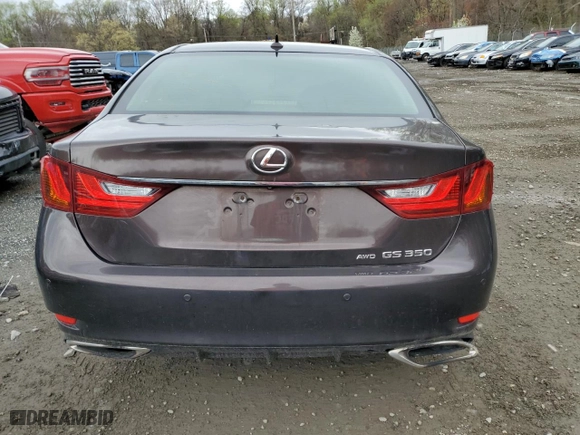2013 Lexus GS 350 with VIN JTHCE1BL0D5007176, listed as a Copart auction lot 51779315 with 0 mi miles and Salvage Title. Bid and sale history available at carsss.com. Image 6.