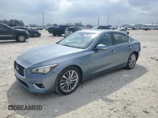 2019 Infiniti Q50 3.0t LUXE with VIN JN1EV7AP6KM519371, listed as a Copart auction lot 47088775 with 44,076 mi miles and Salvage Title. Bid and sale history available at carsss.com. Image 1.