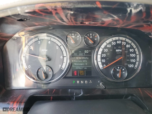 2009 Dodge Ram 1500 SLT with VIN 1D3HV13T29J531876, listed as a Copart auction lot 48818165 with 159,627 mi miles and Salvage Title. Bid and sale history available at carsss.com. Image 9.