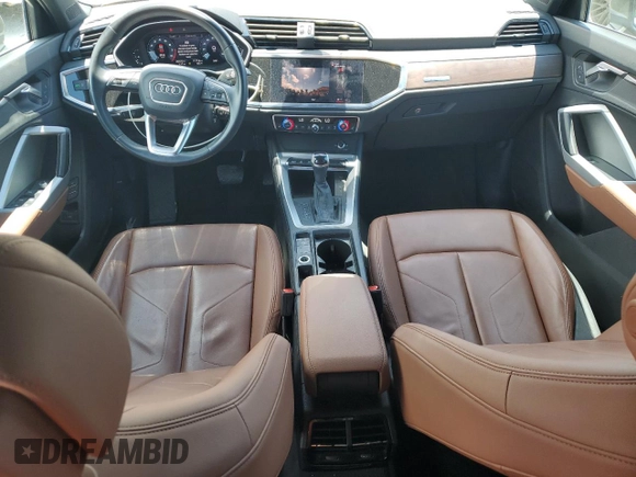 2022 Audi Q3 S line Premium with VIN WA1DECF36N1128695, listed as a Copart auction lot 61494915 with 26,725 mi miles and Salvage title. Bid and sale history available at DreamBid. Image 8.