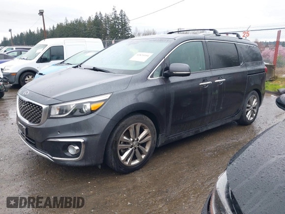 2016 Kia Sedona SX-L with VIN KNDME5C16G6118727, listed as a IAAI auction lot 41835104 with 116,657 mi miles. Bid and sale history available at carsss.com. Image 18.