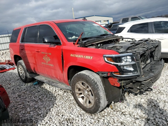 2016 Chevrolet Tahoe Commercial with VIN 1GNSKFEC6GR335043, listed as a Copart auction lot 42378045 with 114,690 mi miles and Salvage Title. Bid and sale history available at carsss.com. Image 4.