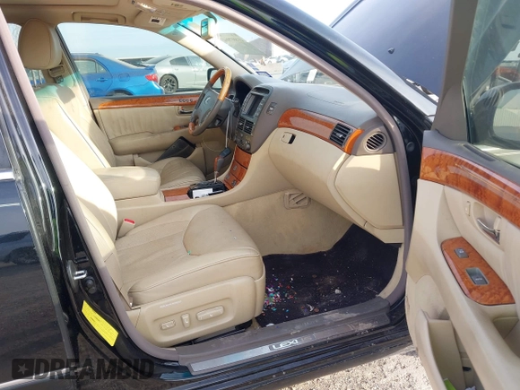 2005 Lexus LS 430 with VIN JTHBN36F155019723, listed as a IAAI auction lot 41897964 with 115,995 mi miles and . Bid and sale history available at DreamBid. Image 5.