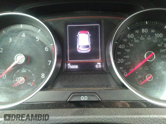 2018 Volkswagen Golf GTI S with VIN 3VW447AU5JM293826, listed as a IAAI auction lot 41836972 with 75,008 mi miles. Bid and sale history available at carsss.com. Image 7.