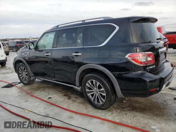2020 Nissan Armada SL with VIN JN8AY2NC3L9621331, listed as a Copart auction lot 43926685 with 116,566 mi miles and Salvage Title. Bid and sale history available at carsss.com. Image 2.