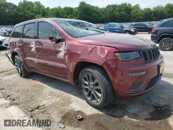 2018 Jeep Grand Cherokee High Altitude z VIN 1C4RJFCG4JC212030, wystawiony jako Copart lot #57978055 z przebiegiem Nie podano mil oraz Szkoda całkowita • Salvage title. Historia ofert i sprzedaży dostępna na DreamBid. Obrazek 4.