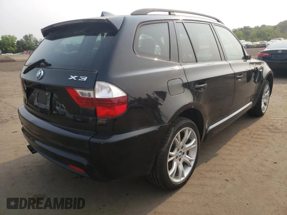 2007 BMW X3 3.0si with VIN WBXPC93437WF13037, listed as a Copart auction lot 59544955 with 120,751 mi miles and Salvage title. Bid and sale history available at DreamBid. Image 3.