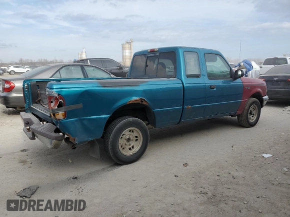 1997 Ford Ranger XLT with VIN 1FTCR14X0VPB40063, listed as a Copart auction lot 84930094 with 121,186 mi miles and Salvage Title. Bid and sale history available at DreamBid. Image 3.